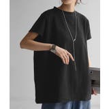 ブラック | Tシャツ 半袖 モックネック | HUG.U