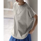 メランジグレー | Tシャツ 半袖 モックネック | HUG.U