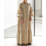 ベージュ | ワンピース ティアード ロング | HUG.U