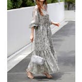 フローラルグレー | ワンピース 花柄 マーメイド | HUG.U