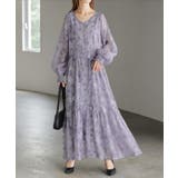 フローラルパープル | ワンピース 花柄 マーメイド | HUG.U