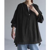 ブラック | シャツ ナチュラル スキッパー | HUG.U