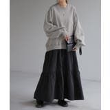 グレー×ブラック | ワンピース 異素材 ドッキング | HUG.U