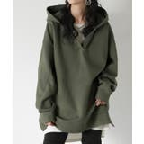 カーキ | パーカー レディース ニュアンスカラー | HUG.U