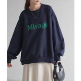 ネイビー | スウェット ロゴ ロング | HUG.U