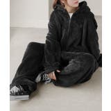 ブラック | ルームウェア パジャマ 着る毛布 | HUG.U