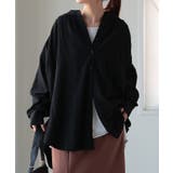 ブラック | シャツ 微起毛 トップス | HUG.U