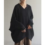 ブラック(Vネック) | ニット トップス レディース | HUG.U