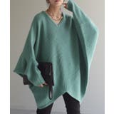 ターコイズブルー(Vネック) | ニット トップス レディース | HUG.U