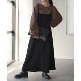 ブラック | ワンピース ぽこぽこ ジャガード | HUG.U