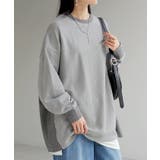メランジグレー. | スウェット ロング 配色 | HUG.U