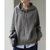 メランジグレー | パーカー ニット リブニット | HUG.U