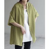 カーキ | シャツ ダブルガーゼ 体型カバー | HUG.U