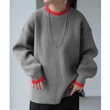 グレー×レッド | ニット チクチクしない レディース | HUG.U