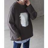 アースグレー | ロンT プリント ロング | HUG.U