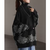 ブラック | ニット レース タートル | HUG.U