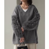 ダークグレー | トップス チュール 袖 | HUG.U