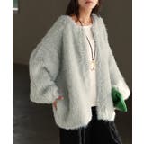 ライトミントグレー | カーディガン フェザー パフスリーブ | HUG.U