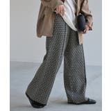 ブラック(幾何学柄) | パンツ ニットパンツ レディース | HUG.U