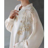 ライトベージュ | シャツ コード刺繍 シアー | HUG.U