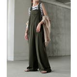 カーキ | サロペット ワイド レディース | HUG.U