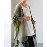 オリーブ | カーディガン ニット シアー | HUG.U