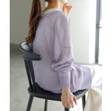 ラベンダー | カーディガン ニット シアー | HUG.U