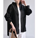 ブラック | シャツ 綿100% ブラウス | HUG.U