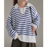 ブルー | トップス ロンT 襟付き | HUG.U