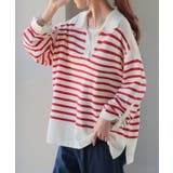 レッド | トップス ロンT 襟付き | HUG.U