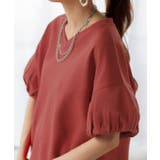 レッド | Tシャツ パフ袖 レディース | HUG.U