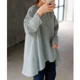 アッシュブルー | シャツ シアー シフォン | HUG.U