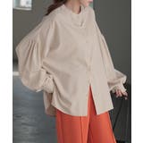 コーラルベージュ | シャツ レディース ノーカラー | HUG.U