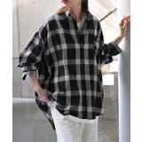 ブラック×ブラウン | シャツ チェック柄 レディース | HUG.U