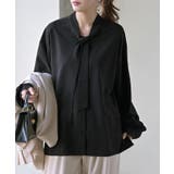 ブラック | ブラウス ボウタイ トップス | HUG.U