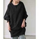 ブラック | ニット スポンジニット チュニック | HUG.U