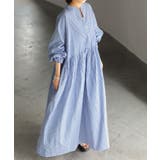 ブルー | ワンピース シャツ 大判 | HUG.U