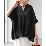 ブラック | ブラウス キーネック シャツ | HUG.U