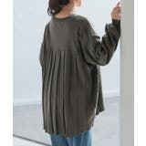 ストーングレー | カーディガン バック プリーツ | HUG.U