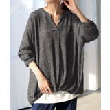 メランジグレー | トップス キーネック カットソー | HUG.U
