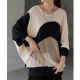 アイボリー×ベージュ | ニット ドルマン サマーニット | HUG.U