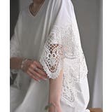 ホワイト | Tシャツ レース UVカット | HUG.U