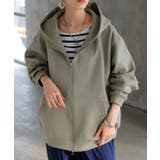 アッシュグリーン | パーカー ダンボール チュニック | HUG.U