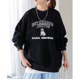 ブラック | スウェット ロゴ チュニック | HUG.U