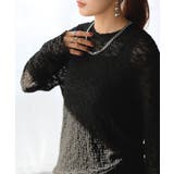 ブラック | シアートップス レイヤード レース | HUG.U