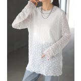 ホワイト | シアートップス レイヤード レース | HUG.U