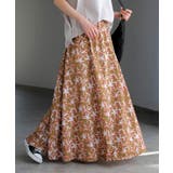 キャメル | スカート 柄 ロング | HUG.U