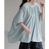 ライトブルー | シャツ レディース ノーカラー | HUG.U