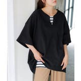 ブラック | Tシャツ レディース ワッフル | HUG.U