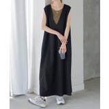 ブラック | ワンピース 超伸び 深V | HUG.U